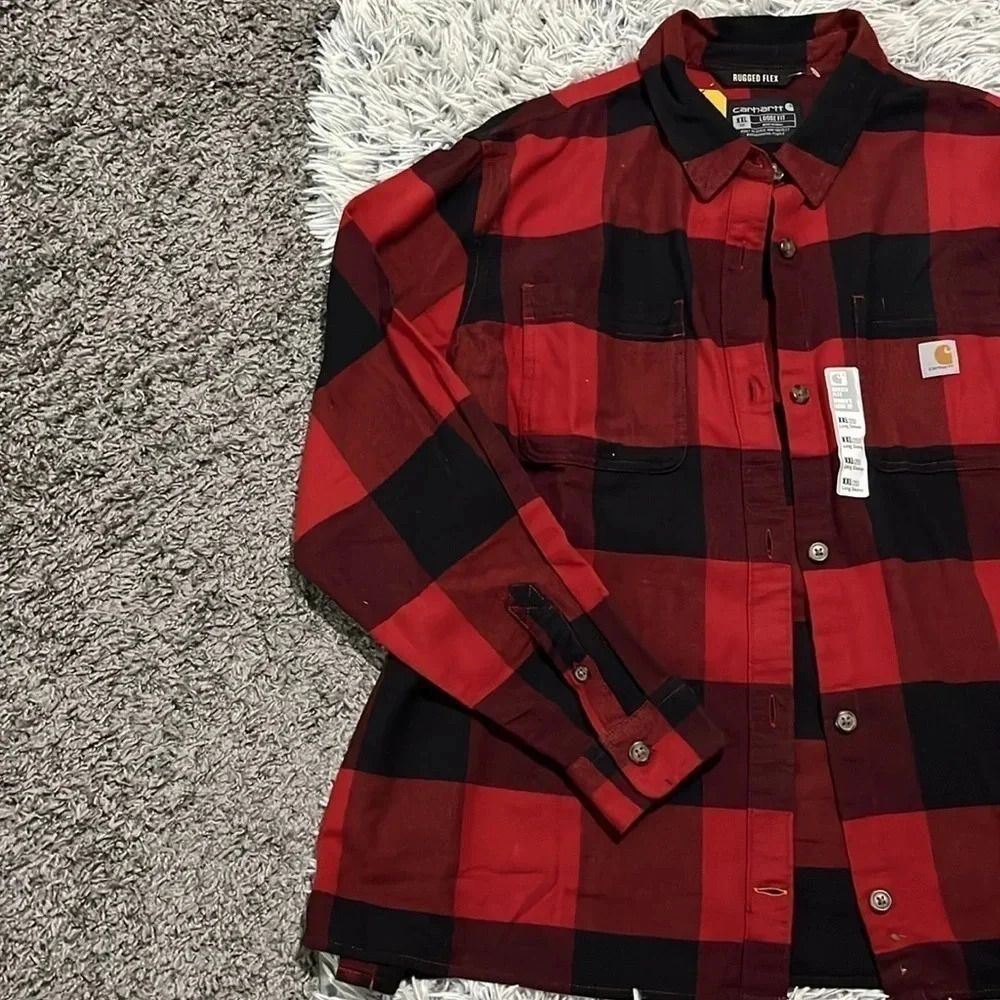 New! Carhartt plaid shirt Size XXL - Picture 2 of 16